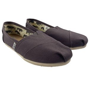 TOMS Women's Classic Grey Canvas Size 8